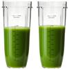 Yur1help Parti di Ricambio Tazze Chiare per Blender, Bicchiere da 32oz Accessori Compatibile con Nutri Ninja Auto-iQ Frullatore Spremiagrumi (2 Pezzi)