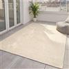 benuta Basic Tappeto da esterno Iowa - Crema 200x300 cm - Boho Juta-Look - Impermeabile UV balcone, terrazza, giardino, cucina, soggiorno - Robusto