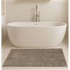 Generico Tappeto da Bagno in Microfibra di Ciniglia Antiscivolo con Fondo Gommato - Ultra Assorbente, Frange Morbide, Lavabile in Lavatrice - Comfort e Sicurezza per il Tuo Bagno (Tortora, 60x120)