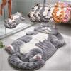 Generic Tappeto a Forma di Gatto, Tappetino da Comodino per Gatti a Forma di Gatto | Tappeto Morbido in Peluche per Ingresso, Comodino e Angoli Decorativi Interni, Pezzo Singolo Decorativo