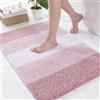 Exclusivo Mezcla Tappeto da Bagno, 50 x 80 cm, Assorbente e Antiscivolo | Asciugatura rapida, Lavabile in lavatrice, Morbido, Confortevole, Doccia, Cucina, Soggiorno, Decorazione, Rosa Sfumato