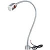 Ghzste Lampada da Lavoro Magnetica, Lampada da Macchina a LED con Collo di Cigno Flessibile e Base Magnetica, Lampada da Lavoro a LED 5W 24V Lampada da Officina per Tornio, Banco da