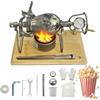KYDLIGHT Macchina per popcorn cinesi ad alta pressione, 400 ml, in acciaio inox, mini cannone per popcorn manuale per riunioni di famiglia
