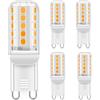 A.bigwhale Lampada LED G9 bianco caldo 2700K, lampadina LED G9 sostitutiva da 5 W, lampade alogene da 50 W, 450LM, lampadine LED G9 non dimmerabili, senza sfarfallio, AC220-240V, confezione da 5