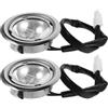 TOPPERFUN 2 pezzi da incasso per cappa cucina AC 12V 20W in acciaio inox | profilo ultrapiatto con montaggio a clip a molla, lente a specchio protettiva, luce uniforme a basso decadimento