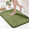 Exclusivo Mezcla Tappeto da Bagno, 50 x 80 cm, Assorbente e Antiscivolo | Asciugatura rapida, Lavabile in lavatrice, Morbido, Confortevole, Doccia, Cucina, Soggiorno, Decorazione, Verde Oliva