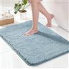 Exclusivo Mezcla Tappeto da Bagno, 50 x 80 cm, Assorbente e Antiscivolo | Asciugatura rapida, Lavabile in lavatrice, Morbido, Confortevole, Doccia, Cucina, Soggiorno, Decorazione, Blu Pavone