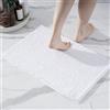Decomira Tappeto Bagno Antiscivolo in Ciniglia | Tappetino bagno super assorbente, lavabile in lavatrice | Per il bagno, la doccia, la vasca da bagno o come tappetino WC | Bianco - 40x60 cm