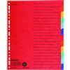 Falken Confezione da 20 divisori in cartone per formato DIN A4 + 24 x 30 cm, altezza piena con stampa organizzativa, 12 pezzi, colori per conservare buste trasparenti e opuscoli