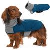 ASENKU Cappotto Invernale Impermeabile Cane Taglia M, Pile, Striscia Riflettente Giacca per Cani Media con Velcro e Bottoni a Scatto per Bassotto,Jack Russell, Cocker, Shih Tzu, Montagna e Città