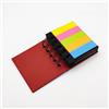 Leddy Living Blocco Memo Adesivi e Segnapagina 250 PZ, 5 Colori | Set Compatto 8x8 CM con Spirale e Cartone Riciclato, per Appunti, Documenti, Studio, Ufficio e Organizzazione