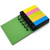 Leddy Living Blocco Memo Adesivi e Segnapagina 250 PZ, 5 Colori | Set Compatto 8x8 CM con Spirale e Cartone Riciclato, per Appunti, Documenti, Studio, Ufficio e Organizzazione
