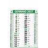 Kartoflak - Calendario Olandese 2027 da Muro Parete Trimestrale, 12 Mesi, Numeri Grandi, Spazio Note, Fasi Lunari, Festività e Santi Carta Ecologica - Ufficio,Casa e Idea Regalo (Verde)