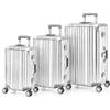 Travelhouse London, valigetta rigida in alluminio, con telaio in alluminio, diverse misure e colori, T1169, argento, Koffer-Set (S+M+L), Set di valigie