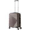 EZZYROL Valigia rigida in ABS leggera a 4 ruote con serratura a combinazione TSA, cabina media, grande, XXL, trolley da viaggio rigido e set, Marrone, Cabina 20 pollici, Valigia