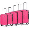 EZZYROL Valigia rigida espandibile a nido d'ape con 8 ruote girevoli staccabili, da cabina a XXL, rosa, XL 30 Inch, Spinner rigido