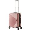 EZZYROL Valigia rigida in ABS leggera a 4 ruote con serratura a combinazione TSA, cabina media, grande, XXL, trolley da viaggio rigido e set, Oro rosa, Cabina 20 pollici, Valigia