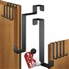 Menz Ganci per porta da appendere, set da 10 pezzi, colore nero, 5 supporti standard per vano + 5 ganci interni da porta, utilizzabili individualmente, sostegno stabile, appendiabiti per casa