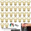FANNAS 30 Pezzi Rivetto Dorato con Anello Rivet in Pelle | Include 1 Perforatrice e un Mini Cacciavite - Rivetti in Ottone Rivetti per Artigianato per L'Artigianato in Pelle DIY