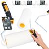 Instalguru 3x Rullo Schiuma 18 cm Rotoli Pittura Idropitture Vernici Smalti Impregnanti Muri Strumento Supporto Versatile Lavori Ristrutturazione Domestica Professionale