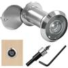 MUYAPAY Spioncino per Porta con Copriobiettivo Spioncino 200° Grandangolare Argento | Spioncino Porta Blindata Lega di Zinco, Spioncino Porta Utensile di Foratura Spessore della Porta: 45-70mm