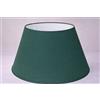 Generico 50 cm Paralume Cono, Tessuto di Cotone con PVC Bianco, Prodotto Artigianale, per Lampada da Tavolo, Piantana (Verde Scuro)