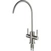 XDSMB Miscelatore Cucina Rubinetto Depuratore Acqua 2 Vie a Collo di Cigno Monoforo Rubinetto Scqua Fredda Doppie Maniglie,Spazzolato