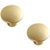 Yeandshi 2 confezioni retrò chic cassetti maniglie per mobili da cucina in stile antico, pomelli per porte rotondi per mobili in oro da 32 mm.