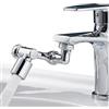 GleamGlide Prolunga per rubinetto, girevole a 1080 gradi, multifunzionale, in ottone, con 2 modalità di getto, regolatore di getto a risparmio idrico, per bagno e cucina, filettatura M24, adattatore incluso