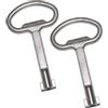 FlexiWerk Chiave per armadio di distribuzione da 6 mm - Chiave solida in zinco portatile e leggera, adatta per contatori acqua/gas, armadi di controllo, scatole elettriche, strumento universale per elettricisti