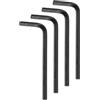 QUARKZMAN 4Pz Chiavi a Brugola 1/8 Forma L Esagonali SAE Acciaio 45# | Set di Chiave a Brugola Torx Attrezzi, Strumento Riparazione per Casa Fai Da Te Riparazione Bici e Moto, Nere