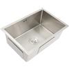 DDZcozy Lavello da incasso, 60 x 40 cm, in acciaio inox, per cucina | Lavello da cucina, 1 vasca, per lavare ciotole, frutta, verdura