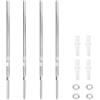 AuraNova 4 Pezzi reggimensola a scomparsa, Supporto Mensola Galleggiante Resistente, Supporti Parete Nascosti, per Mensole Legno, Libreria, Cucina, Montaggio a Parete Kit