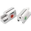 Smarbettiy Cerniera fissa di ricambio per sedile WC, kit di cerniere con chiusura ammortizzata con staffa in acciaio inossidabile e coperchio in plastica ABS, hardware di fissaggio per sedile WC anti