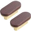 generic 2 pomelli in legno di noce per cassetti da cucina, maniglie per mobili da cucina, cassettiera, armadio, porta e decorazione per la casa, distanza dei fori 32 mm