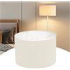 bangminda 30x20 cm Paralume in Lino da Tavolo Rotondo Paralume per Lampade da Tavolo E27 Paralumi in Tessuto per Lampada Terra Sospensione Comodino (Beige-Bianco)