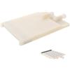 Healeved Pannello Soffione Doccia Fisso Rettangolare 60 Fori Plastica | Effetto Cascata e Pioggia Naturale, Risparmio Acqua, Pulizia Semplice, Bagno, Beige, 23x13, 8cm