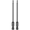 QUARKZMAN 2Pz T9 Inserti per Avvitatore Torx Sicurezza 1/4 Gambo Esagonale 4 (100mm) Magnetica Antimanomissione Chiavi Set Cacciaviti a Stella 6 Punte per Trapano Acciaio S3 con Foro