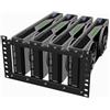 RAW HARDWARE Supporto GPU da 10 pollici, fino a 4 GPU, realizzato in acciaio, verniciato a polvere, metallo da 3 mm
