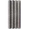 Generico Pannello Murale Cannettato in SPC Effetto 3D 280x14x2 cm Grigio Texture - Confezione da 10 Pezzi (3,92 m²)