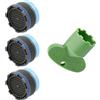 Vigormat Kit Aeratore di Ricambio, per Rubinetti a Scomparsa 18,5 x 1 mm, 3 Pezzi con Chiave - Rompigetto Filtro Filtrino