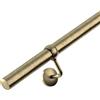 Stiley Living Kit corrimano per scale in ottone antico, sistema di binari per ringhiere da interni in metallo con staffe e fissaggi, facile da installare (1,2 m)