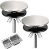 ikBrtaiay 2 coperture per fori per rubinetto, 5 cm, in acciaio inox, copertura per lavello