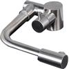 ZPSPZ Rubinetto Sottofinestra Abbattibile, Miscelatore Pieghevole Lavello Cucina Acciaio Inox Acqua Fredda e Calda Maniglia Singola-Spazzolato