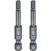 QUARKZMAN 2Pz Punte Cacciavite testa esagonale piatta H4 (4mm) con Punta Magnetiche Gambo Esagonale 1/4 Lunga 50mm (2) in Acciaio S2 Inserti per Avvitatore Metrico con Bussola, Blu