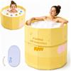 alouweekuky Vasca da bagno pieghevole da 70 cm, portatile, per adulti, in PVC | Pieghevole verso l'interno, vasca da bagno per esterni, isolamento termico ispessito, per adulti, anziani e bambini