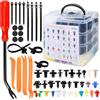 TOSUTO Set di 1420 Rivetti in Plastica per Auto - 32 Misure Universali di Clip di Fissaggio Auto,Clip di Fissaggio per Auto,Clip di Viti di Plastica,con Fascette,Distanziatori e Accessori per Utensili