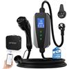 AFYEEV Cavo Ricarica Auto Elettrica Tipo 2 Schuko 6m 3,7kW 6-16A Con APP | Colonnina Ricarica Auto Elettrica con LCD Digitale,Caricatore Auto Elettrica Tipo 2 Schuko IP65