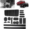 BSTW Compatibile con Fiat Panda Cross Hybrid 4x2 2021-2024 2025 Tappetini Antiscivolo per Fiat Panda Tappetini in Gomma per Console Centrale, Porta Bicchieri, Scanalatura Porta (Nero)