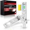 AUXIRACER Lampadine H1 LED, 30000LM Lampade Fari per Auto o Moto 12V, H1 LED Dimensioni Mini 1:1, 500% luminosità 6500K Luce Bianca Plug and Play, Pacco da 2